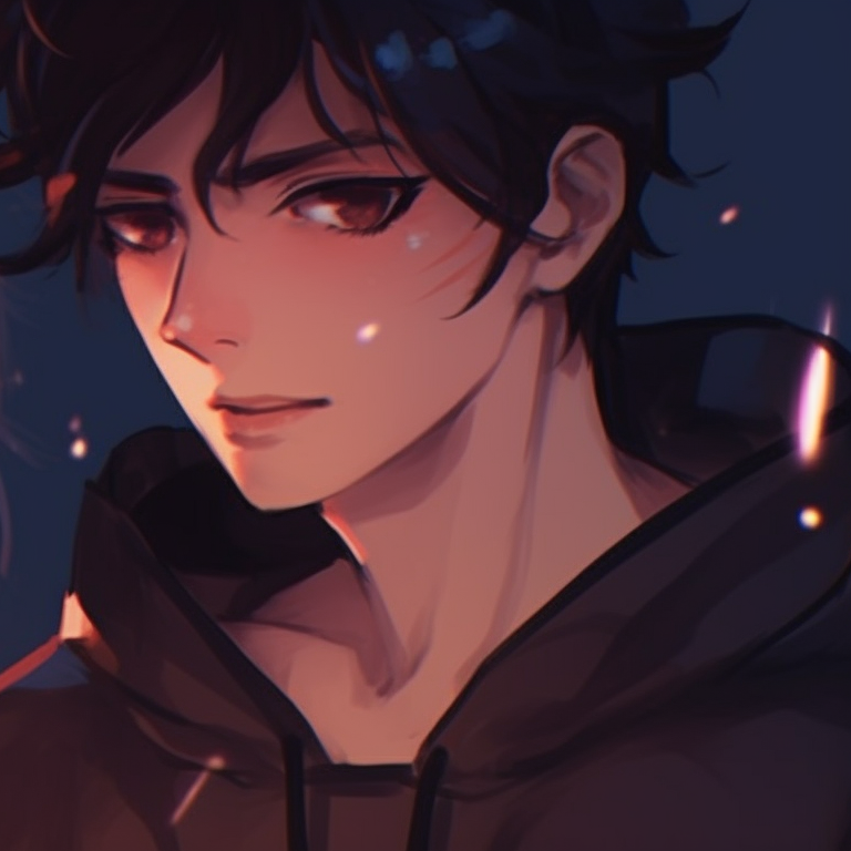 Two characters displaying contrasting auras, detailed hair styles, and deeply expressive eyes. real-life match pfp for couples pfp for discord.