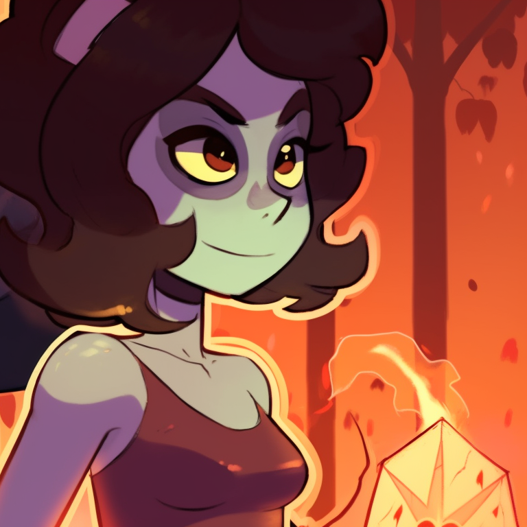 Two characters amidst a Halloween-themed background, featuring candy corn and ghost details. steven universe halloween themed pfp for duos pfp for discord.