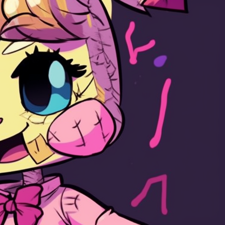 Two characters amid balloons and toys, earthy tones with a hint of melancholy. cute matching fnaf pfp pfp for discord.