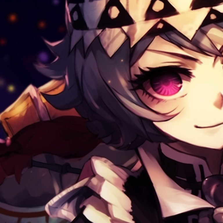 Two characters in the gothic style attire, their interlocking gazes amidst the backdrop of a haunted mansion. themed danganronpa matching pfp pfp for discord.