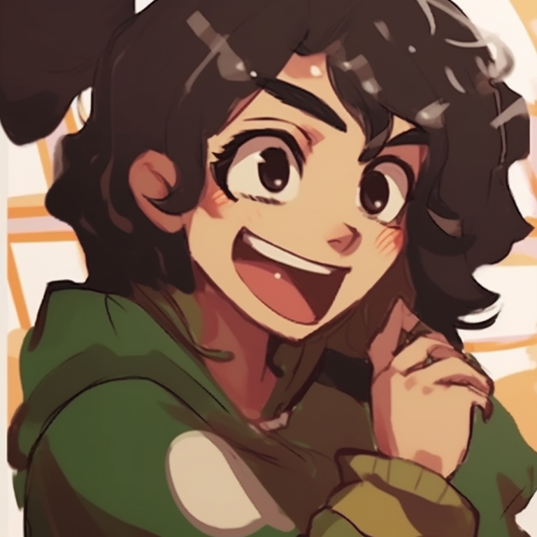 Two characters sharing a funny moment, strong contrasts, and stylized art. comic profile pictures for best friends pfp for discord.