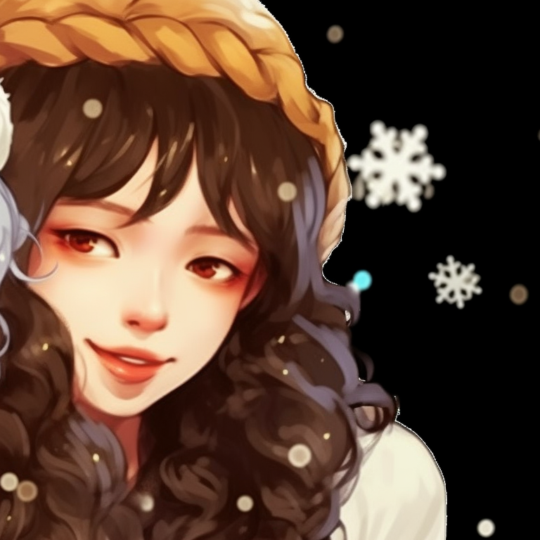 Two characters dressed as elves, bright and crisp colors, holding Christmas accessories. joyful matching christmas pfp felix pfp for discord.