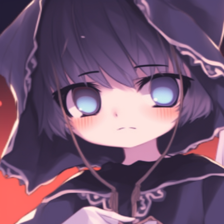 Two characters, one in the foreground giving an intense gaze, other pleasantly surprised, misty fog background. matching pfp not cringe halloween theme ghost pfp for discord.