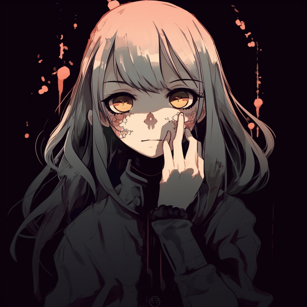 Inspired by Hayao Miyazaki's unique art style, fantasy elements and a gloomy color palette. top-rated edgy anime pfp