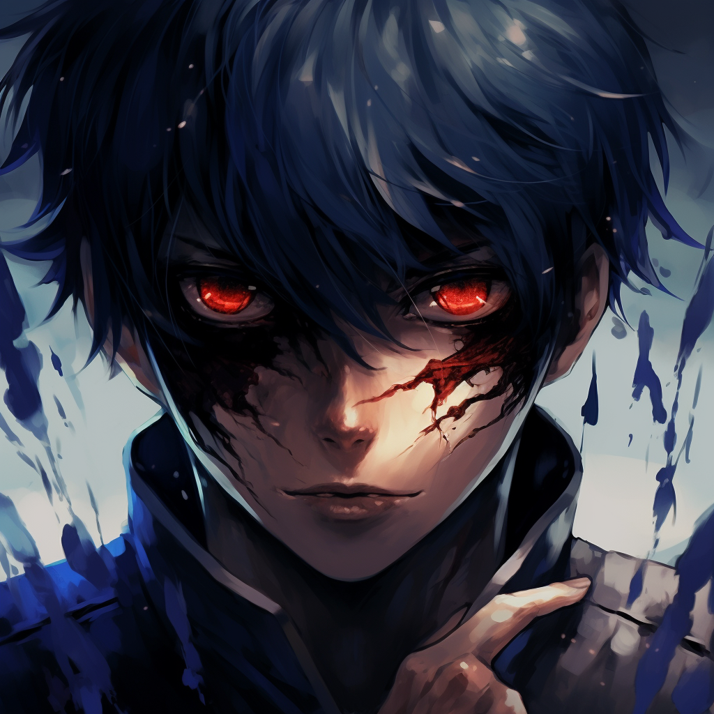 Gojo displaying his immense power, abstract forms and vibrant gradients. cool anime pfp for boysHD, free download