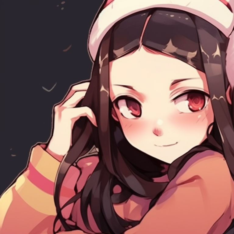 Zenitsu and Giyuu with festive accessories, lively expressions, and vivid colors. demon slayer christmas pfp ideas pfp for discord.