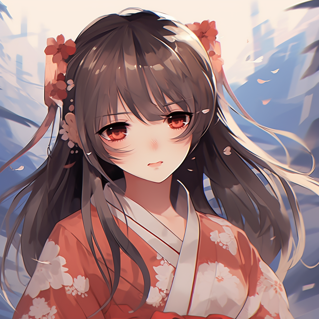 Anime girl in school uniform, simple color scheme with fine lines. adorable anime girl pfp anime pfp