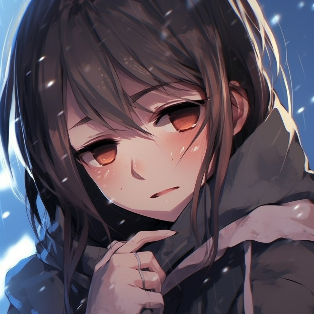 Crying profile of a battle-weary anime character, visible wounds and faded colors. poignant crying anime pfp pfp for discord.
