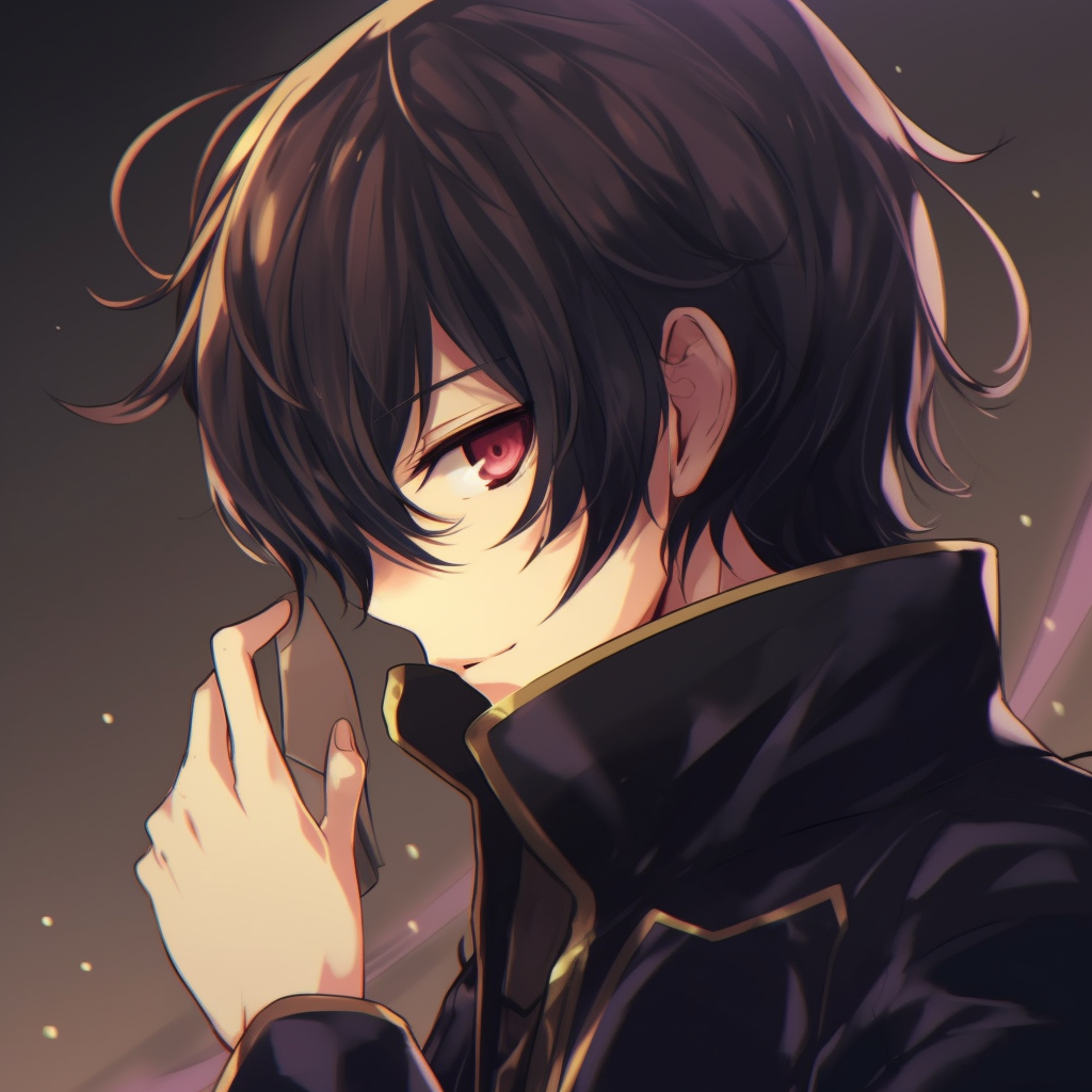 Profile image of Lelouch, finely detailed hair and sharp features. anime matching pfp for boysHD, free download