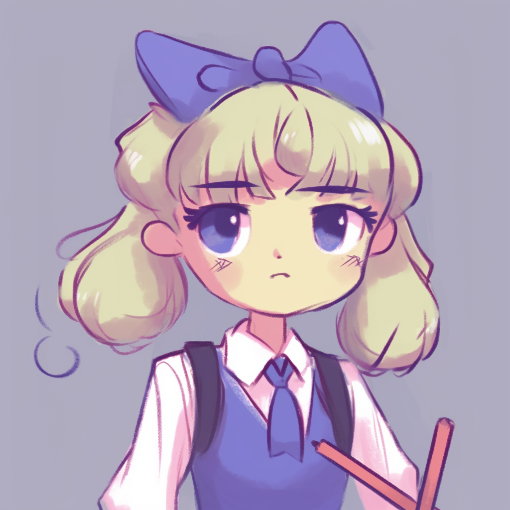 Sailor Moon in her school uniform, pastel colors and soft shading. pfp for school girls pfp for discord.