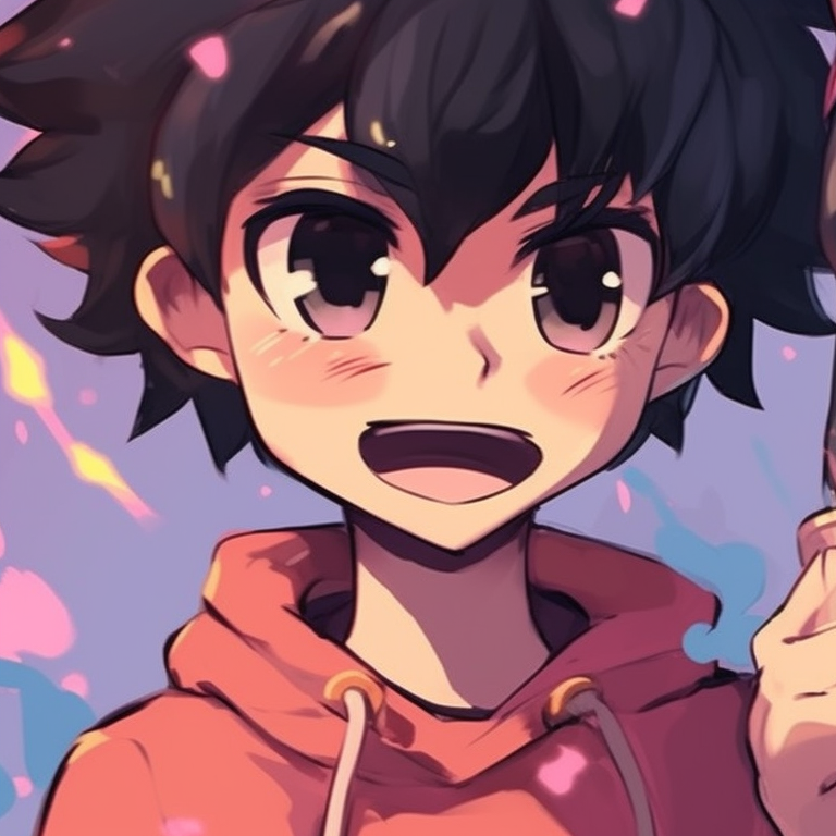 Two characters in vibrant colors and casual attire, smashing fists in a friendly manner. best friend's matching pfp pfp for discord.