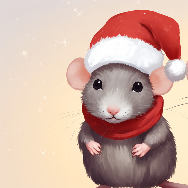Two characters, holiday sweaters, surrounded by Christmas presents. festive rodent matching christmas rat pfp pfp for discord.