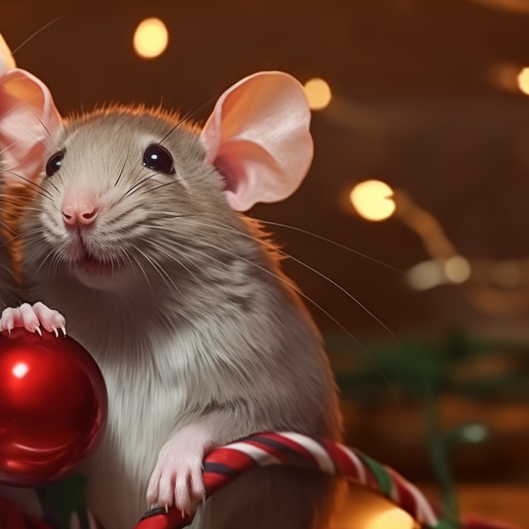 Two rat characters playing in the snow, icy tones and dynamic lines. jolly rat matching christmas pfp pfp for discord.