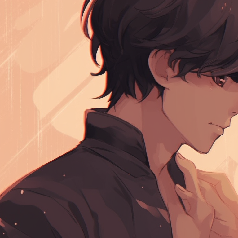 Two characters in perfect harmony, light and dark shades with smooth gradients. best anime matching pfp couple pfp for discord.