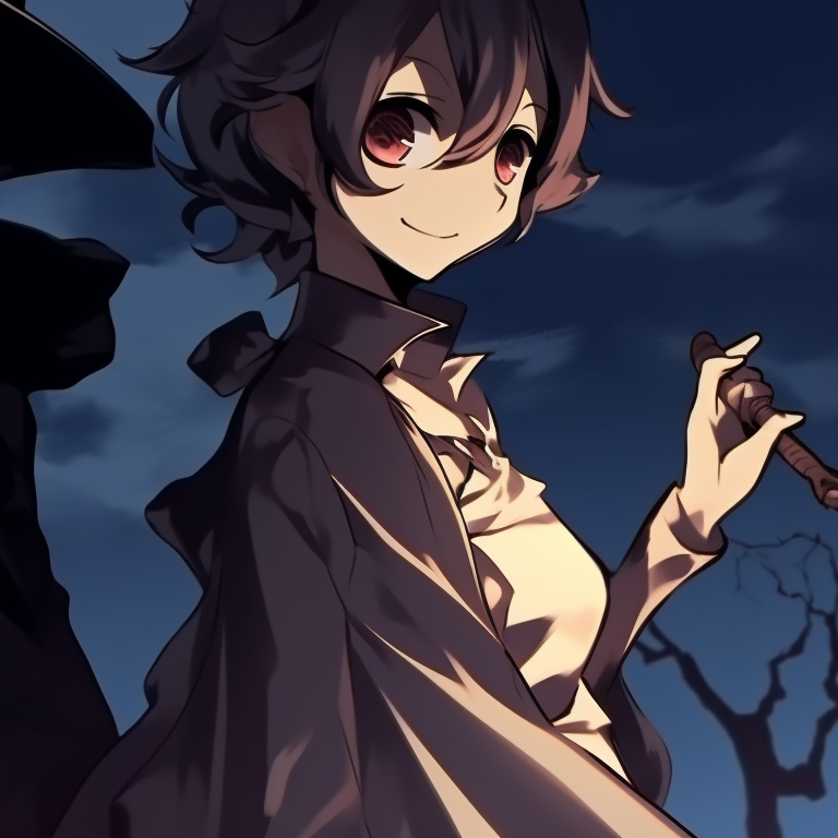 Two characters in matching costumes, fine details with Halloween elements. jjk matching pfp halloween theme collection pfp for discord.