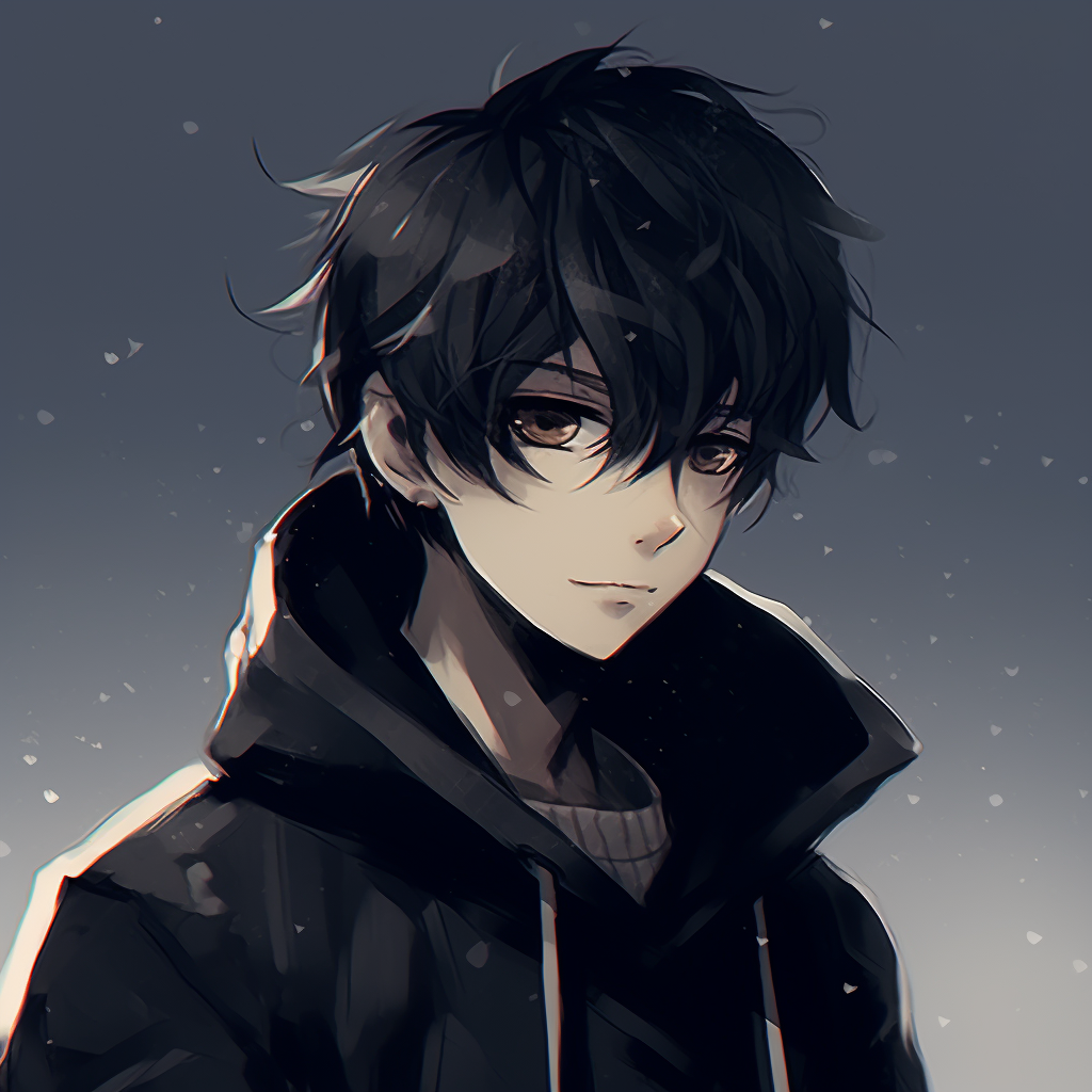 Anime character showcasing an unruffled demeanor, balanced by warm colors and subtle gradients. anime guy pfp styles