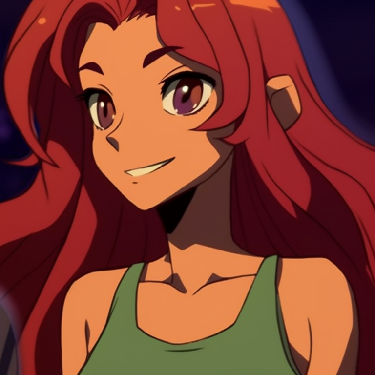 Two characters in matching combat suits, dynamic poses and vivid colors. cute robin and starfire matching pfp pfp for discord.