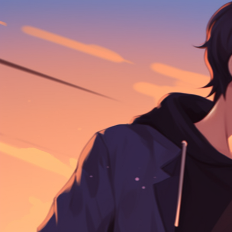 Two characters, star-filled background, sharing a quiet moment. cute anime couples matching pfp designs pfp for discord.