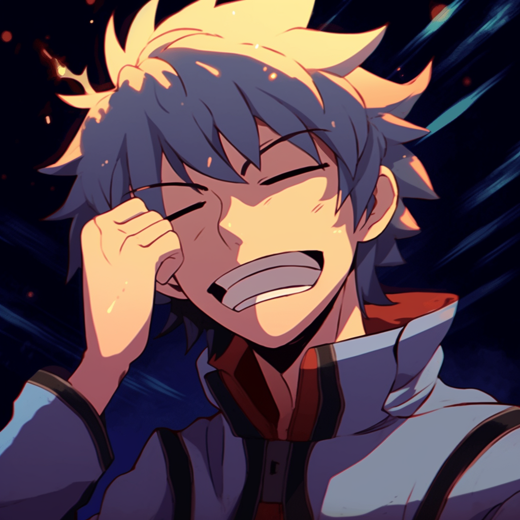 Naruto's comical reaction to a joke, high energy lines and warm color palette funny anime pfp gif collection