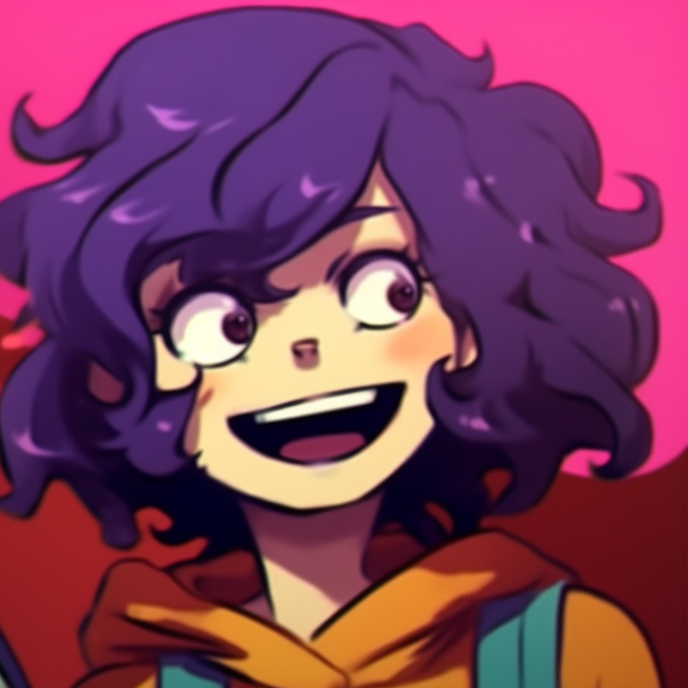 Two anime characters, strong outlines and pronounced expressions, sharing an inside joke. funny anime inspired matching pfp pfp for discord.