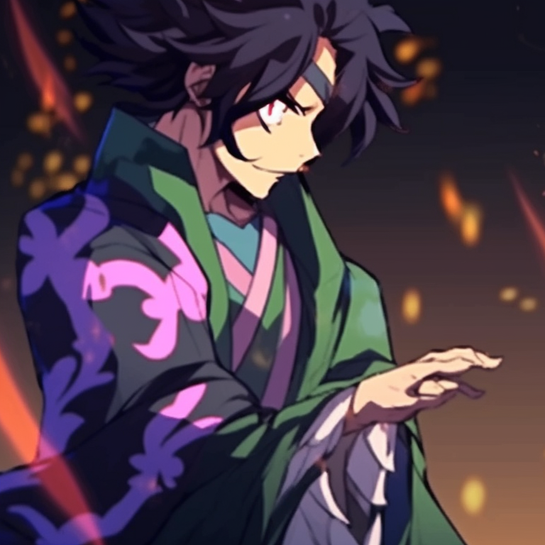 Characters side-by-side, earthy tones and determined looks. charming demon slayer matching pfp set pfp for discord.