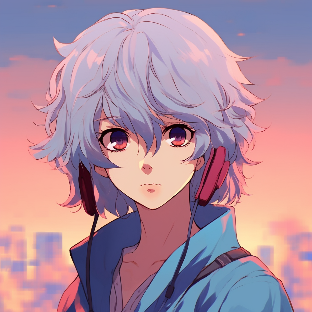 Aesthetically pleasing anime profile picture with watercolor-inspired rendering, showcasing soft blendings and flows of colors. aesthetic pfp anime themes pfp for discord.