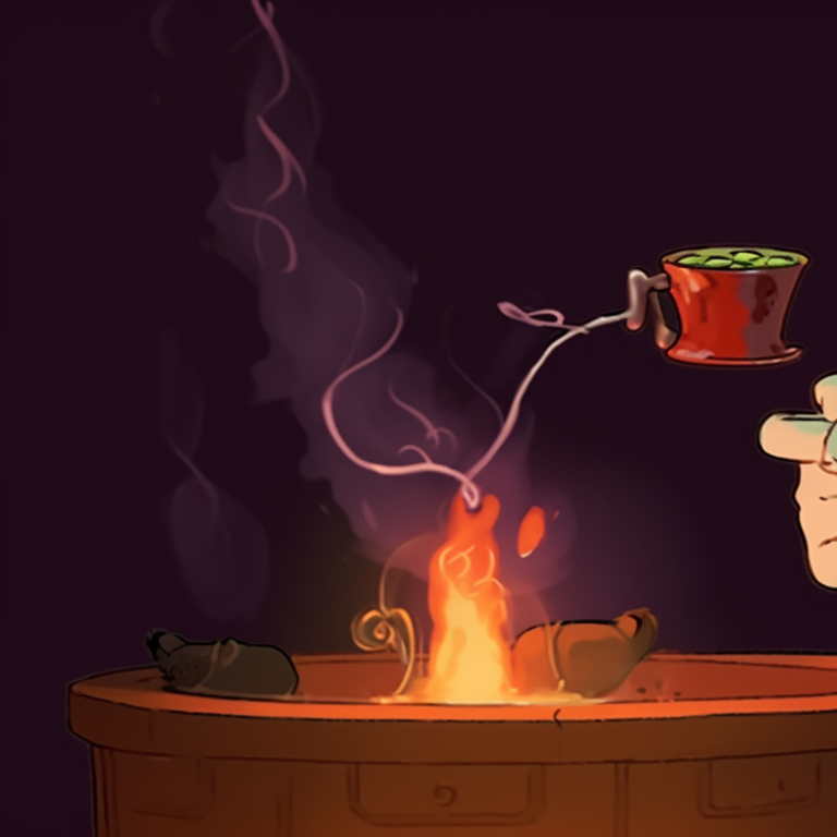 Tom chasing Jerry through a menacing pumpkin patch, both characters in Halloween attire, framed by earthy tones and sharp contrasts. tom and jerry matching pfp halloween theme inspiration pfp for discord.