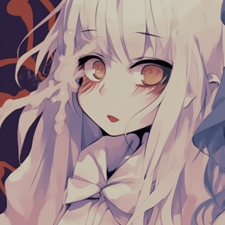 Two characters posing with jack-o'-lanterns, warm hues and playful style. halloween matching profile pictures pfp for discord.