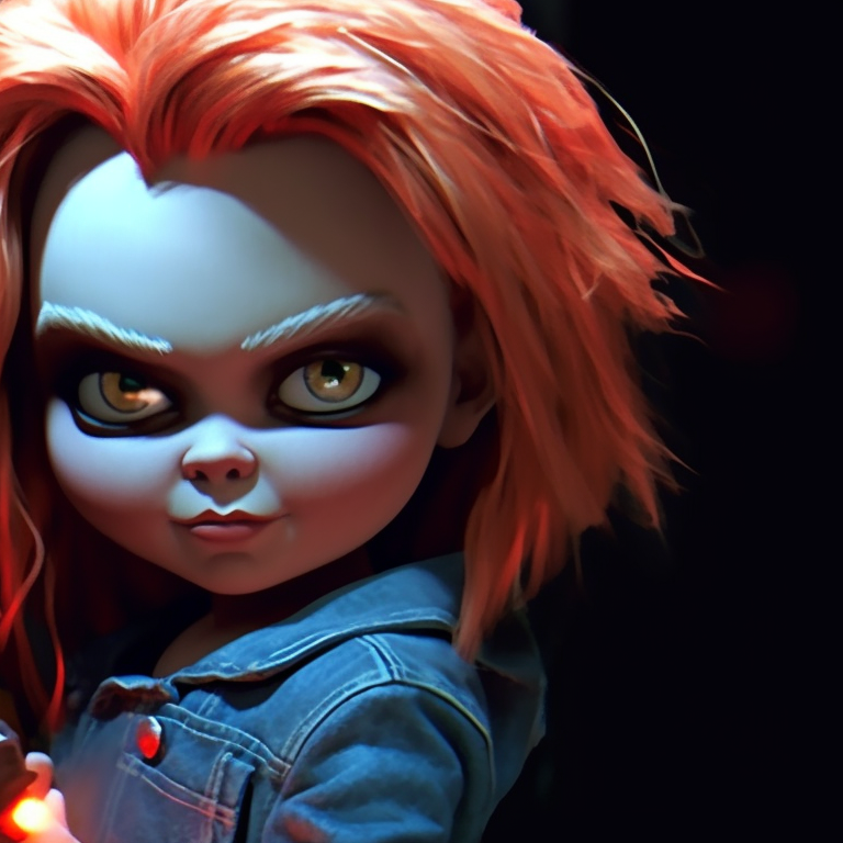 Chucky and Tiffany, distressed textures and Halloween motifs, matching outfits. matching pfps with chucky and tiffany halloween theme pfp for discord.