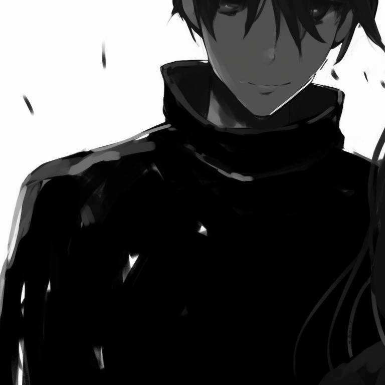 Two characters dreaming, complex shading with bold lines, surreal elements around them black and white matching pfp ideas pfp for discord.