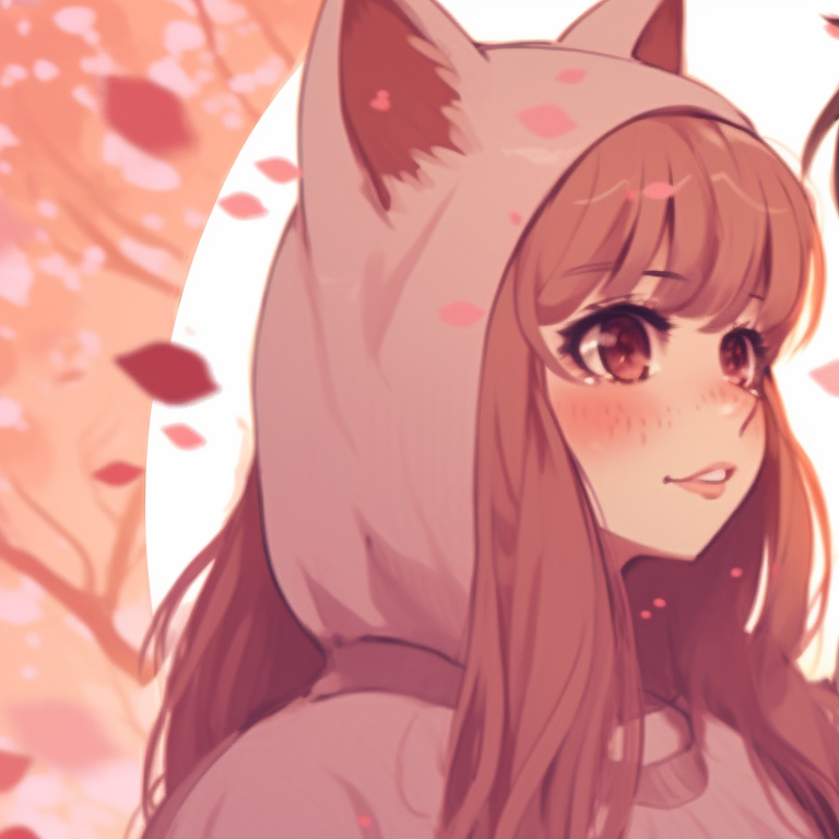 Two characters sharing an earphone, pastel colors and relaxed expressions. perfect cute matching pfp for couples in love pfp for discord.