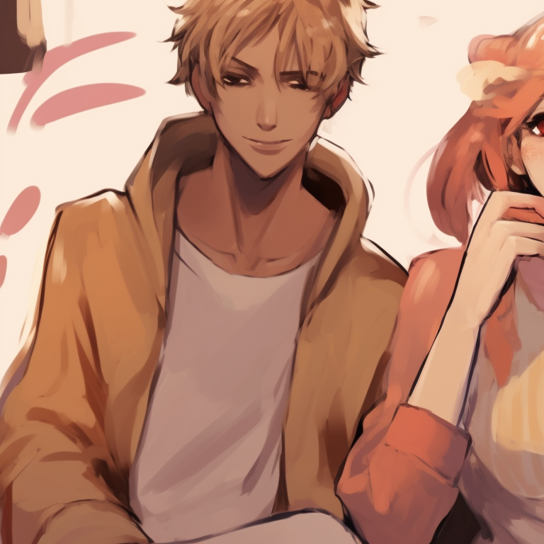 Three characters under a starry sky, celestial details and cool, soothing colors. unique matching trio pfp ideas pfp for discord.