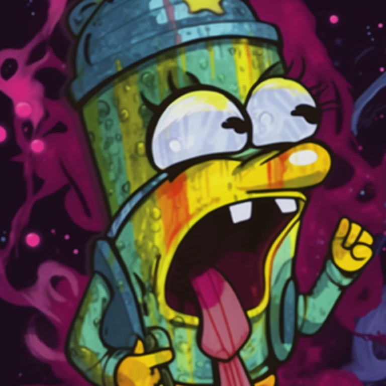 Two characters on an adventure, cartoonish style with emphasis on their unique costumes. spongebob character matching profile pictures pfp for discord.