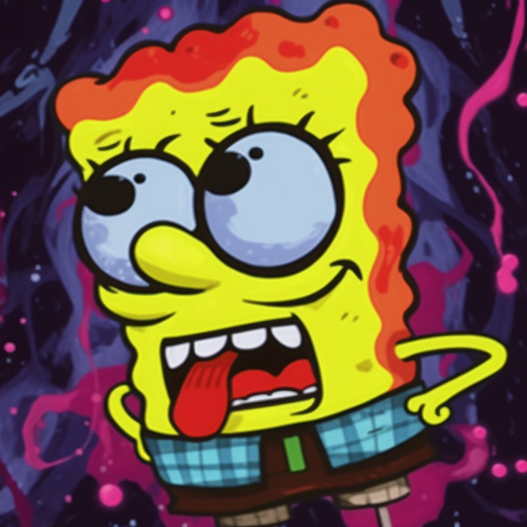 Two characters on an adventure, cartoonish style with emphasis on their unique costumes. spongebob character matching profile pictures pfp for discord.