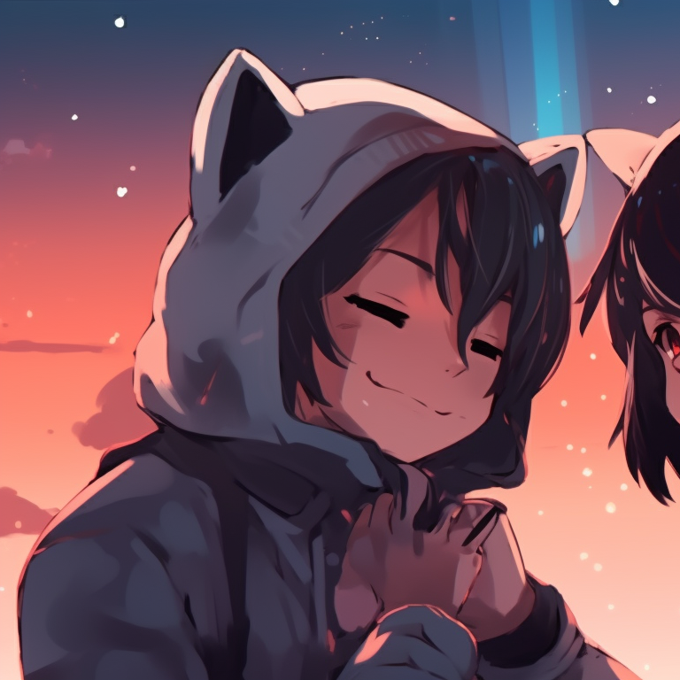 Two characters in battle gear, intense expressions and dynamic pose. boy and girl matching pfp for friends pfp for discord.