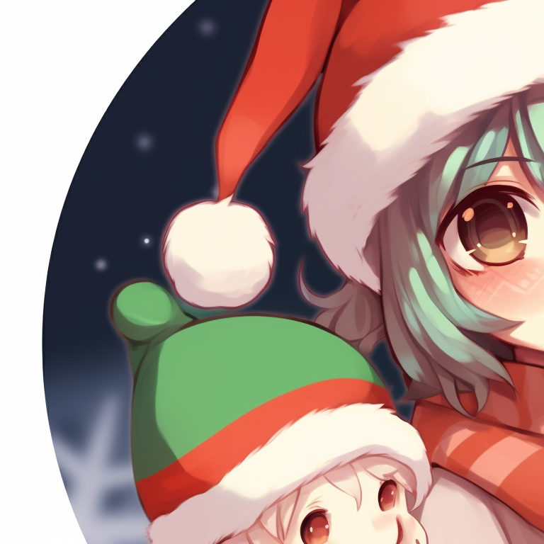 Two characters in elf outfits, vibrant colors and playful expressions. holiday inspired matching christmas discord server pfp pfp for discord.