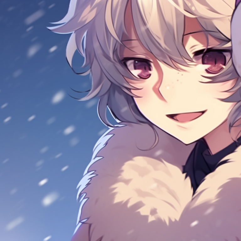 Twin characters, in jingle bell adorned hats, vibrant colors with playful expressions. best matching christmas discord pfp versions pfp for discord.