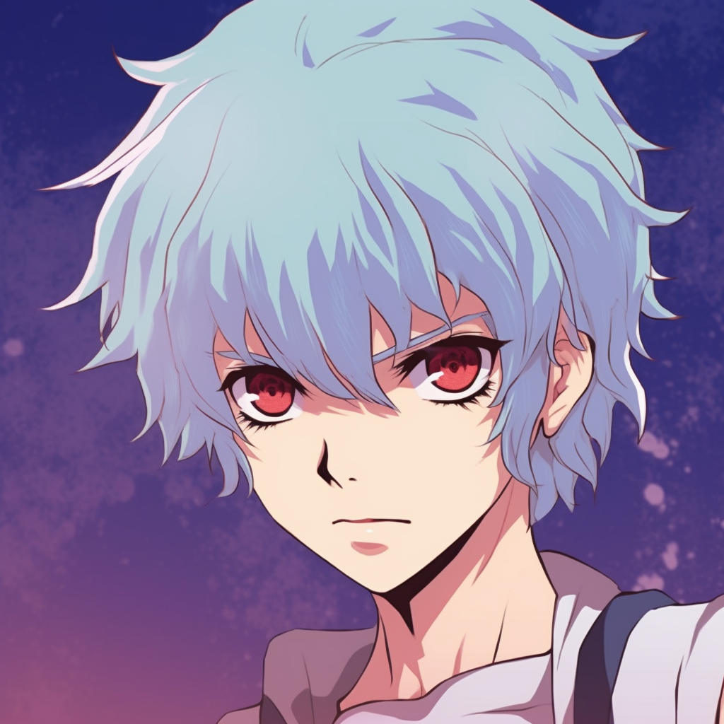 Anime profile picture featuring Rei Ayanami from Neon Genesis Evangelion, soft colors and intense gaze. cool anime pfp pfp for discord.