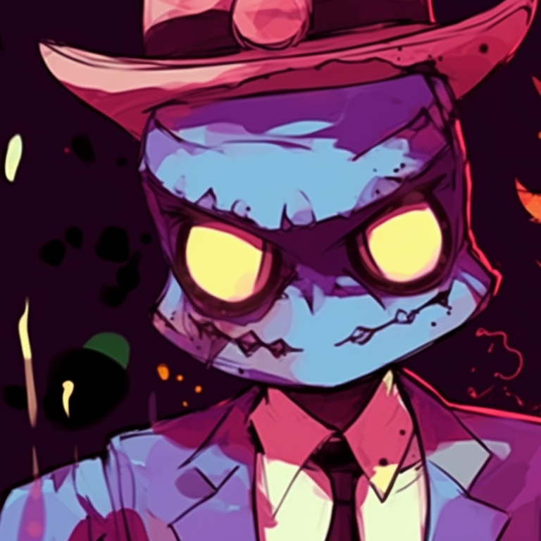 Two FNAF characters in weathered textures with the orange glow from the Jack-o-lantern light, against a rustling autumn leaf backdrop. fnaf pfp halloween designs pfp for discord.