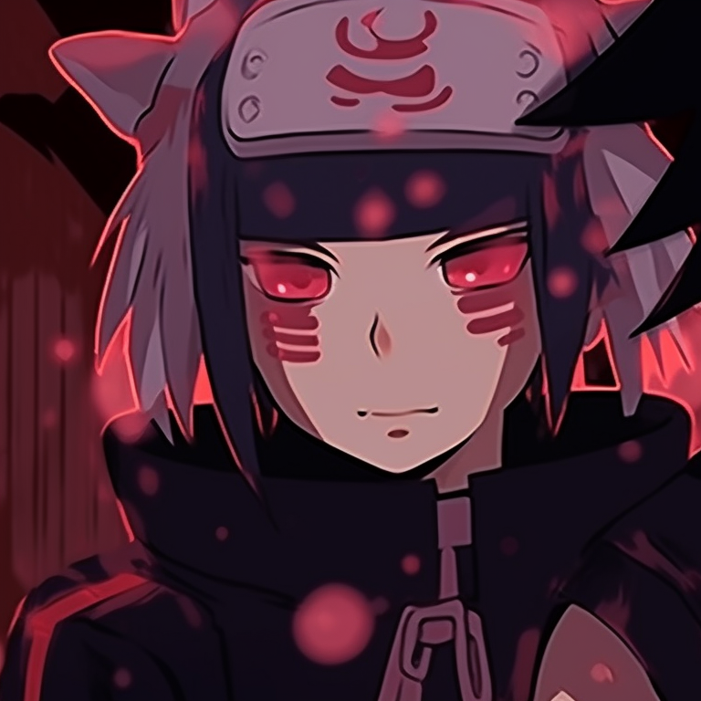 Sasuke and Sakura as horror-themed characters, with elements of German Expressionism, high contrast and jarring lines sasuke and sakura spooky halloween profiles pfp for discord.