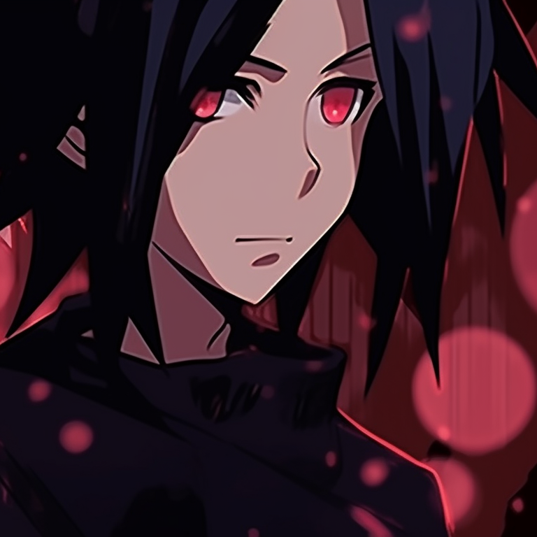 Sasuke and Sakura as horror-themed characters, with elements of German Expressionism, high contrast and jarring lines sasuke and sakura spooky halloween profiles pfp for discord.