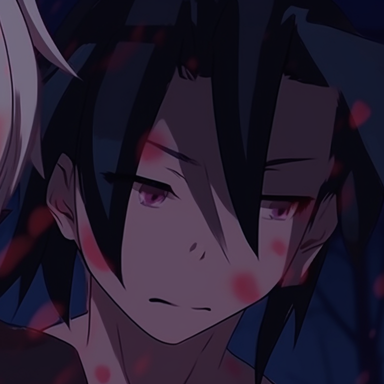 Sasuke as a vampire and Sakura as his willing victim, stark shadows and Gothic detailing with Victorian elements sasuke and sakura spooky halloween profiles pfp for discord.