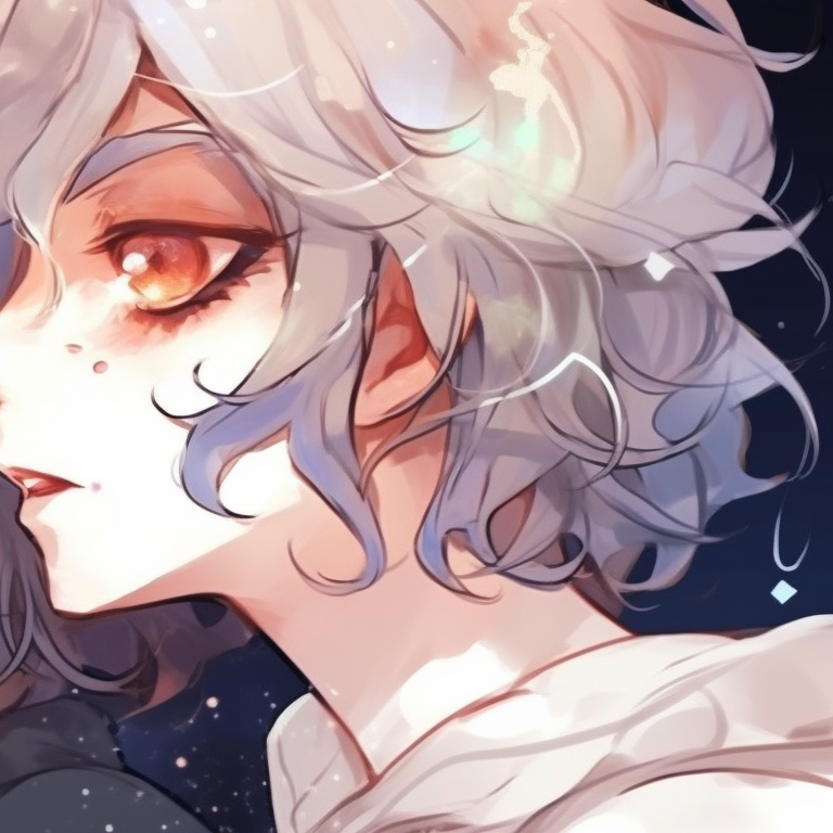 Two samurai characters, brushstroke effects and cool palette, weapons crossed. anime pfp matching with unique style pfp for discord.