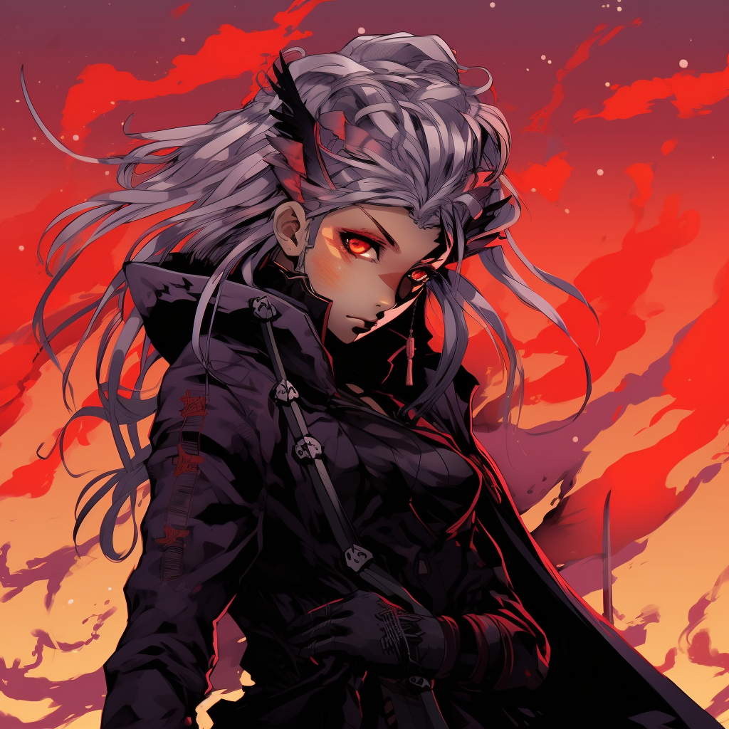 Close up of the samurai expression, with great emphasis on the intense gaze and detailed armor. aesthetic badass anime pfp