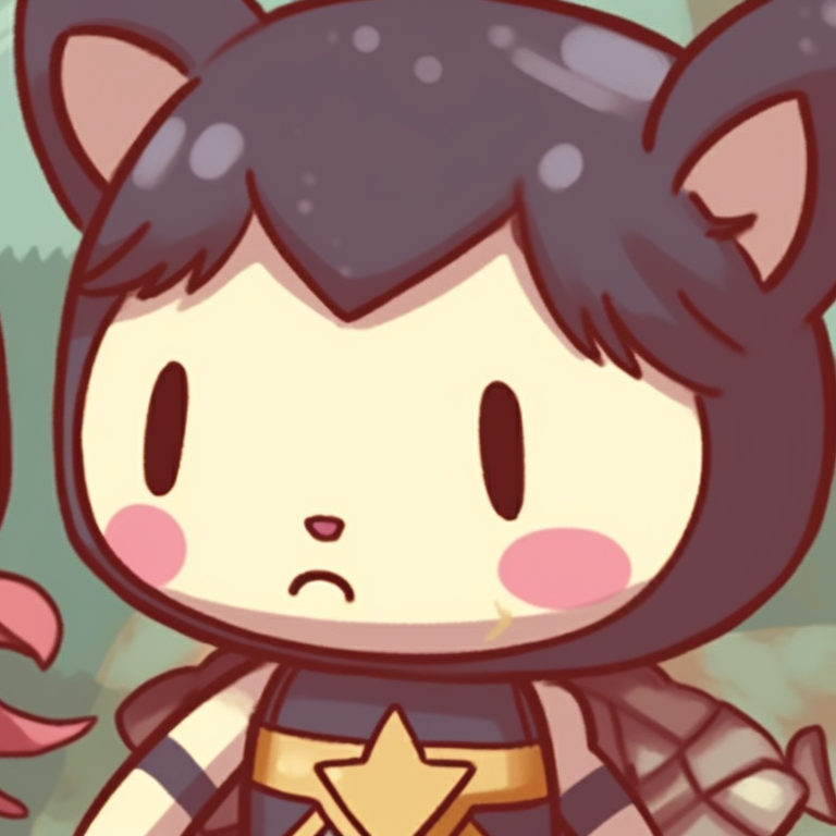 Superhero character in vibrant colors, with Hello Kitty in her signature soft palette. hello kitty and superheroes matching pfp pfp for discord.