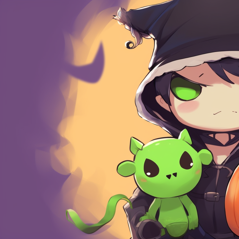 Two frog characters in ethereal ghost costumes, one peeking from behind the other, sparkling night sky with a full moon backdrop. unique matching frog pfp halloween theme styles pfp for discord.