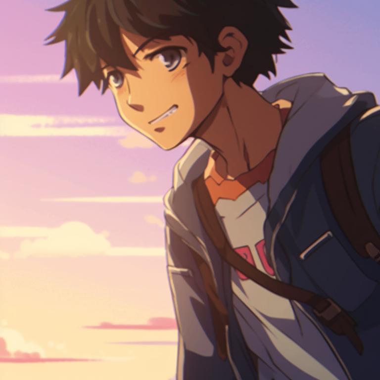 Two characters in casual attire with sunlight streaming in the background, bright colors enhancing their vibrancy. matching pfp gifs for best friends pfp for discord.