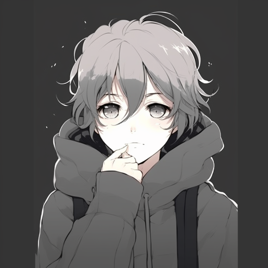 Chill anime character amidst the gentle glow of dusk, nuanced shading and muted hues. modern chill anime pfp
