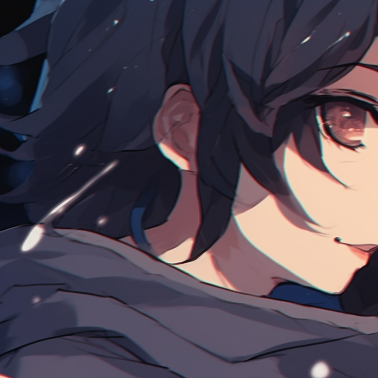 Two characters bending time and space, cosmic aura and cool tones. awesome matching discord pfp ideas pfp for discord.