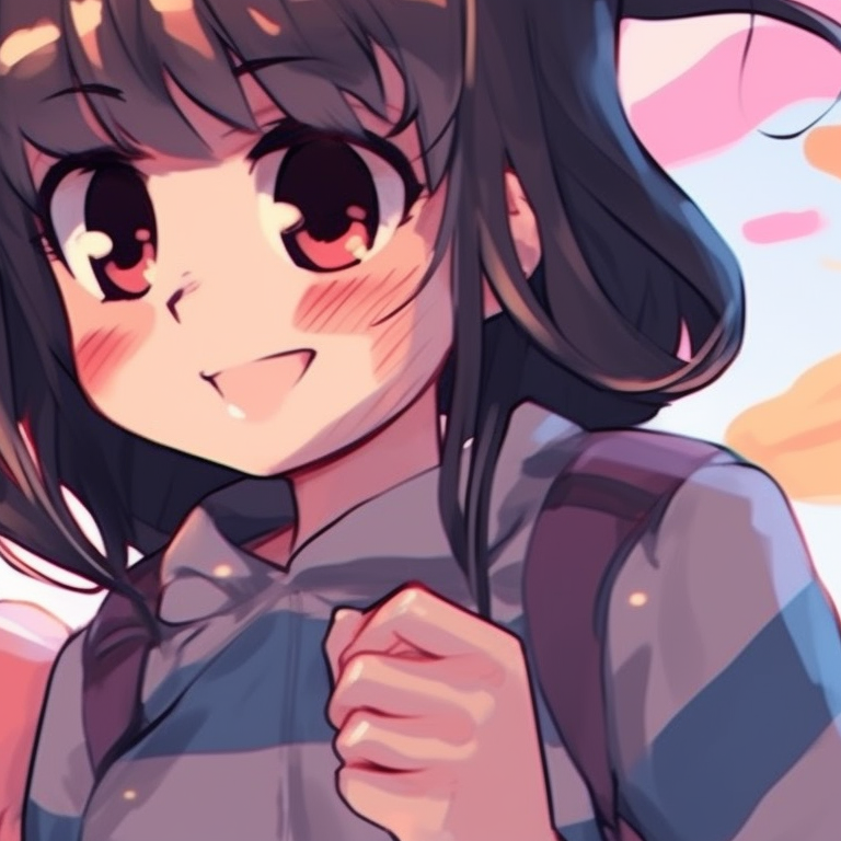 Two characters, one light and one dark-themed, sharing a warm gaze, cool colors with minimalistic art style. best friend's matching pfp pfp for discord.